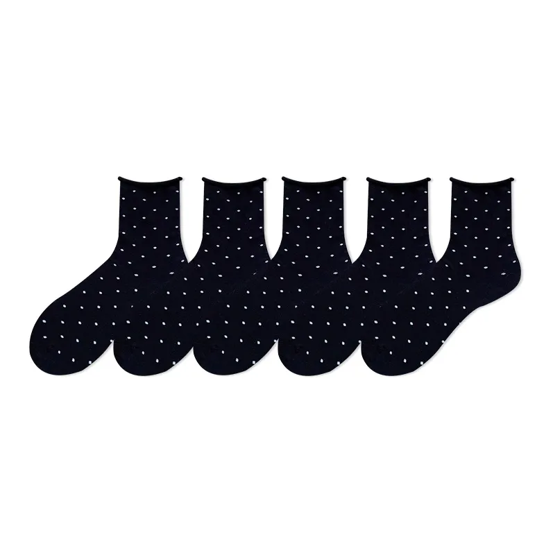 COTTON CHEESE Mid Calf Socks Women's 5 Pack-8