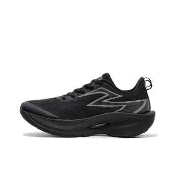 361° Fly 2ET Cushioned Slip Resistant Abrasion Resistant Breathable Low Top Marathon Running Shoes Unisex Black