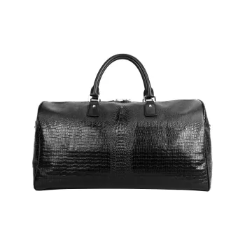 CMLZIUA Cow Split Leather Handbag Men's Black