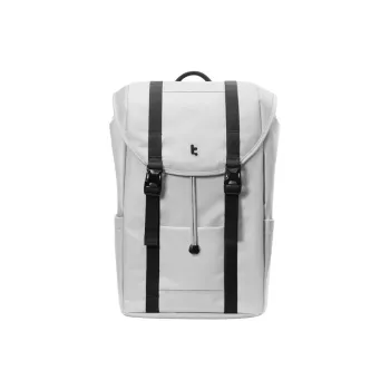 Tomtoc Nylon Fabric Backpack Medium Size Unisex Silver Stone Color