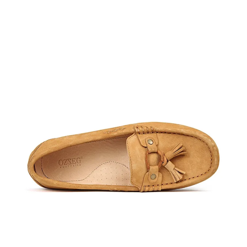 OZZEG Gommino Loafers Women's Chestnut/Cappuccino-8