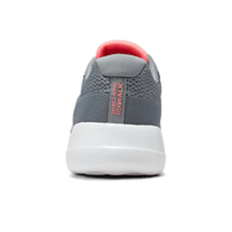 Skechers Cushioned Slip Resistant Low Top Casual Shoes Women's Gray Pink-4