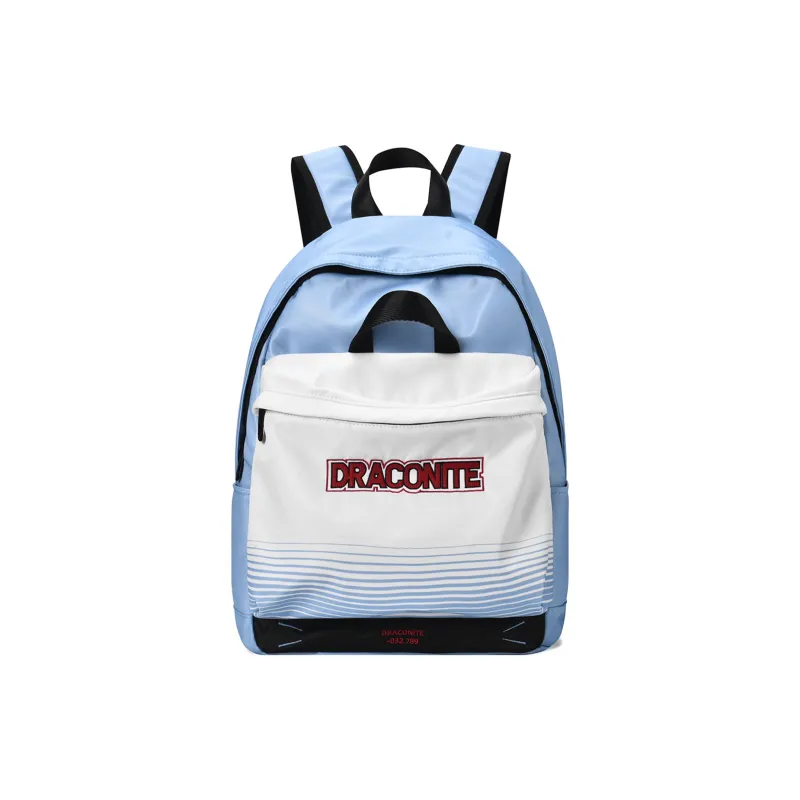 DRACONITE Polyester Students Backpack Unisex Cerulean White-0