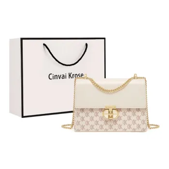 Simvay Clos PVC With Synthetic Leather Shoulder Bag Crossbody Bag Small Square Bag Small Size Women's Light Pink