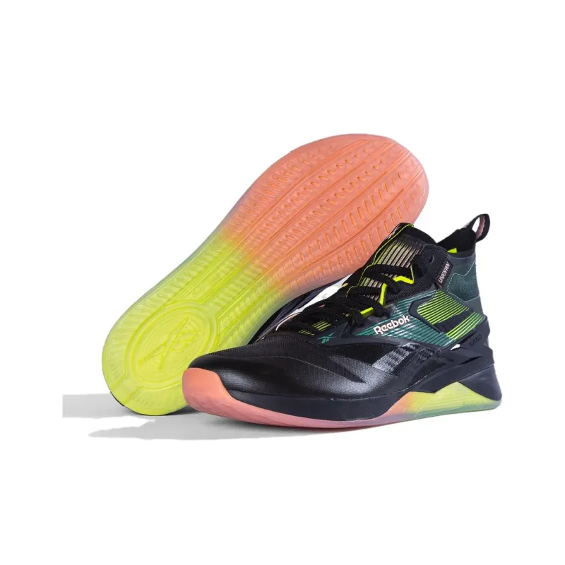 Reebok NANO UNKNWN Cushioning Anti Slip And Wear Resistant Low Top Training Shoes Unisex Black Green-4