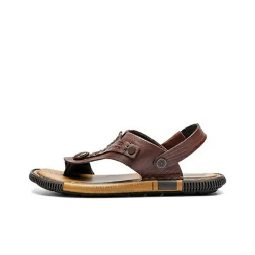 AOKANG Beach Sandals Men Brown