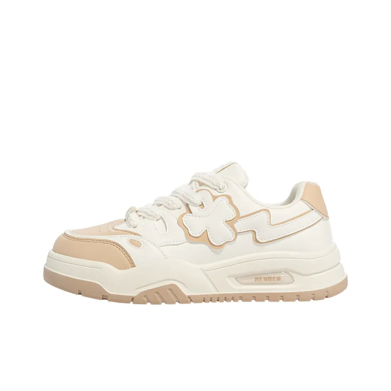 Humanism 1986 Skateboard Shoes Women's Low Top White Green/White Khaki/Pink White-12