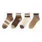 4 Pack, Double White Stripe+Sock Body Brown+Sock Body White+Embroidery English