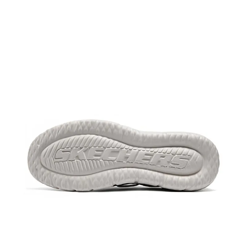 Skechers Cushioning, Wear Resistant Low Top Casual Shoes Men's Gray Black-4