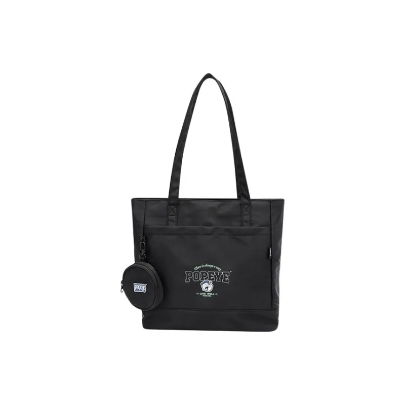 SEM/R POPEYE/Swee'Pea Collaboration Nylon Handbag Shoulder Bag Unisex Ecru 10302/Black 90001-4
