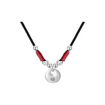 Yuanyanghuangjin 999 Fine Silver Adjustable Necklace Unisex Couple's Version Women's