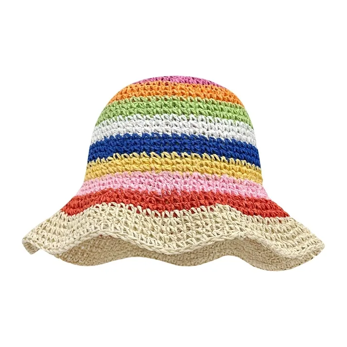 Fishing For Bears Straw Woven Sun Protection Hats Women's-3