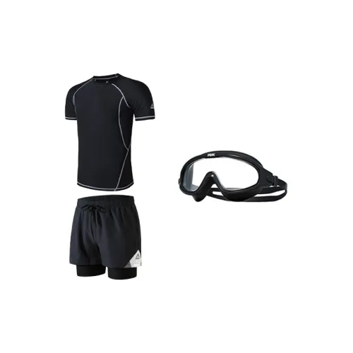 PEAK Swimming Sets Polyester Training Outdoor Indoor Men's M 3XL Black