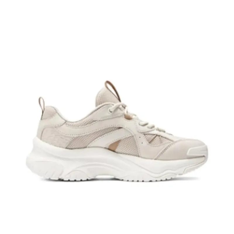 Skechers Abrasion Resistant Low Top Casual Shoes Women's Beige-1
