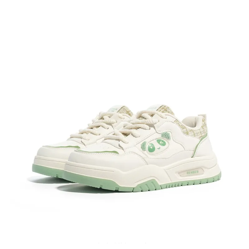 Humanism 1986 Skateboard Shoes Women's Low Top White/White Green/White Khaki/Pink White-1