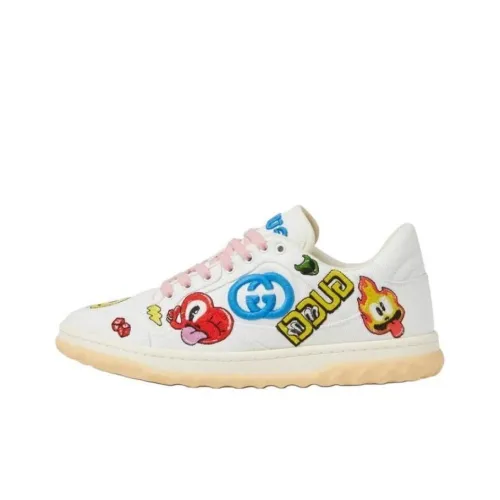 GUCCI MAC80 Low Top Skateboard Shoes Women's White