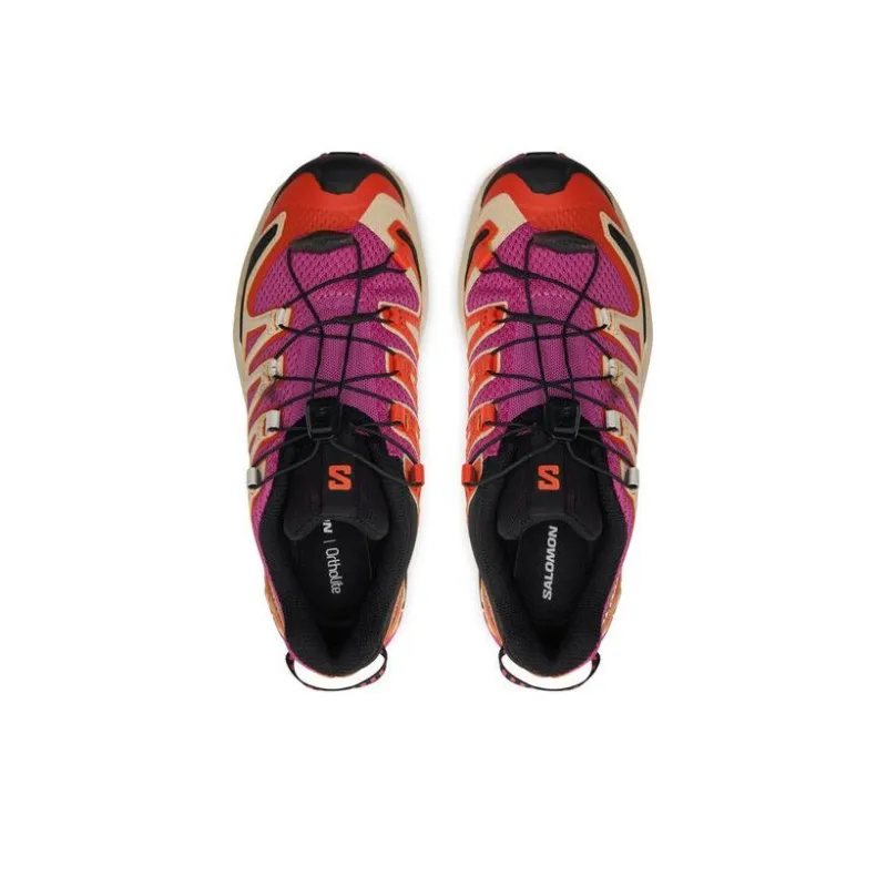 SALOMON XA Pro 3D V9 Slip Resistant Low Top Outdoor Shoes Women's Purple Orange-3