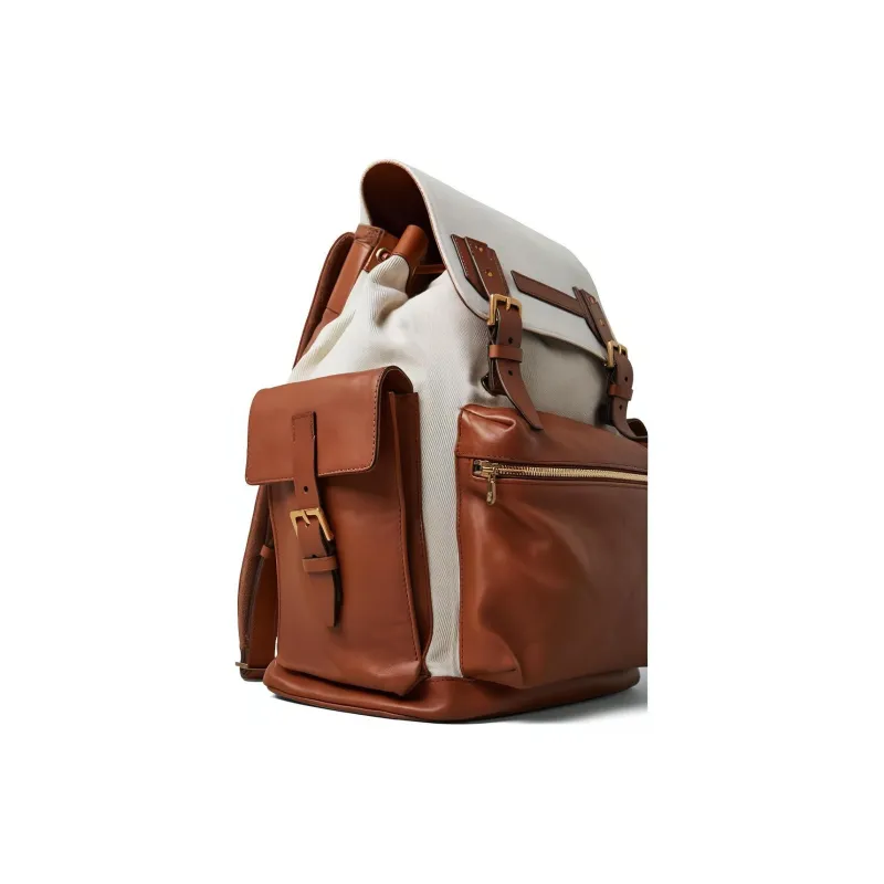 Brunello Cucinelli Logo-patch Leather Backpack-1