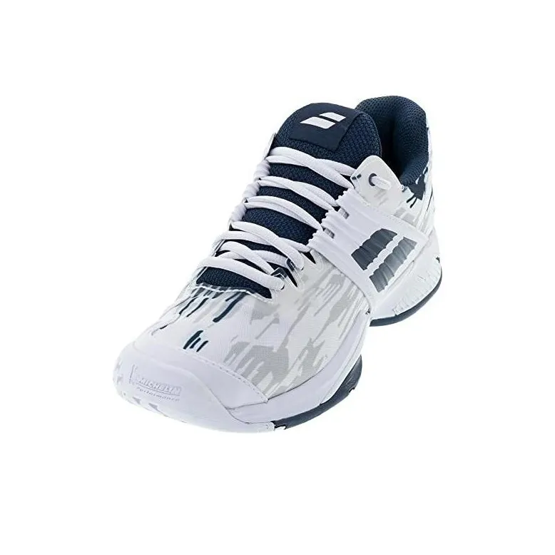 Babolat Shock Absorbers Low Top Tennis Shoes Men's White Blue-2