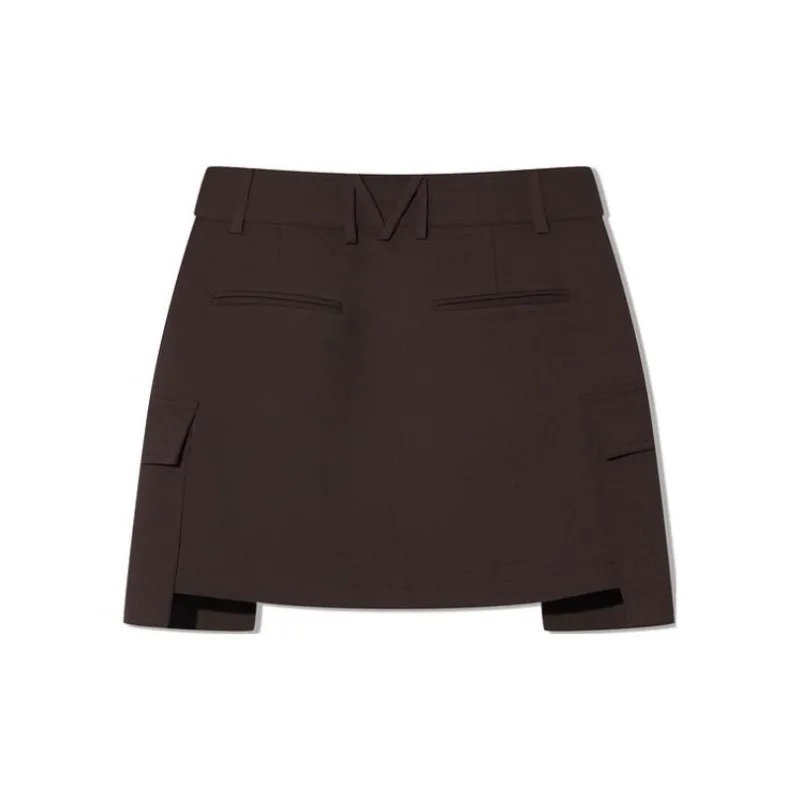 COVERINS Cargo Short Skirts Women's Coffee-1