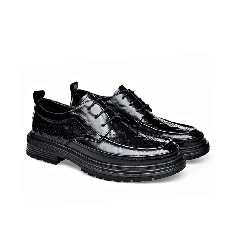 GZZ Dress Shoes Men Low Top Black, Brown-2