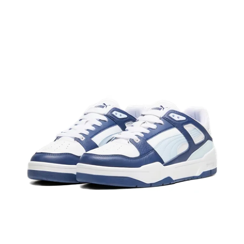 PUMA Slipstream Anti Slip Wear Resistant Low Top Skateboard Shoes Unisex White Blue-2