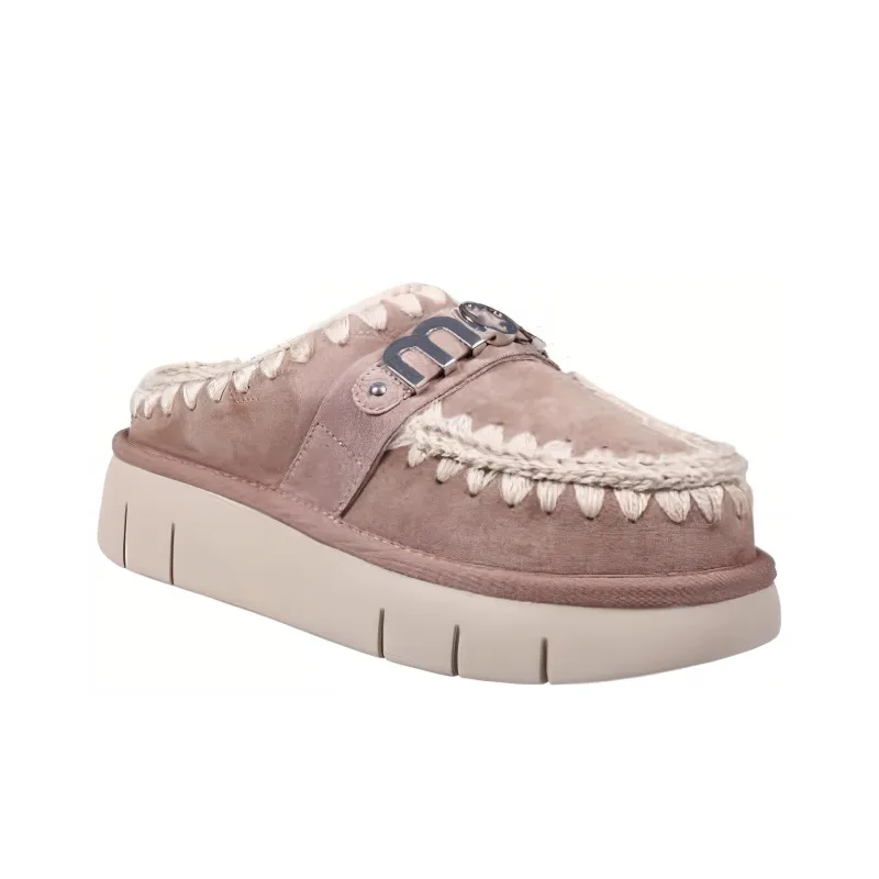 MOU Wrap toe Slippers Women's Dove Gray-1