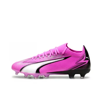 PUMA Ultra Match AG Short Rubber Studs FG Long Rubber Studs Anti Slip Wear Resistant Soccer Shoes Unisex Pink White
