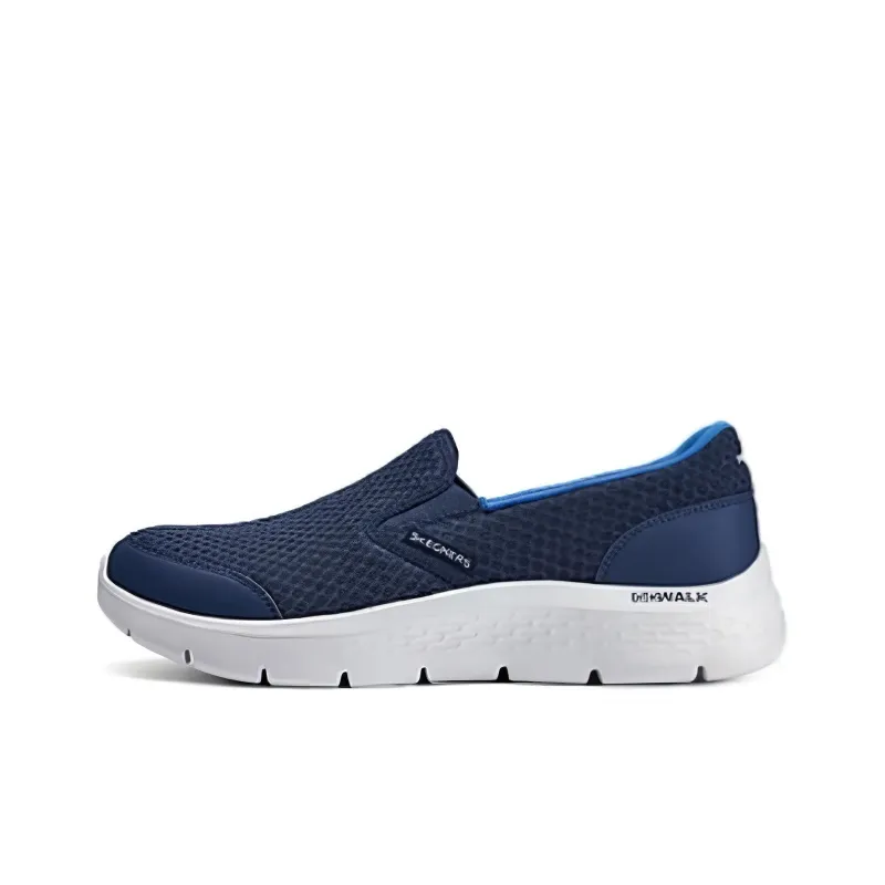 Skechers Go Walk Fle Anti Slip Wear Resistant Low Top Casual Shoes Men's Blue-0