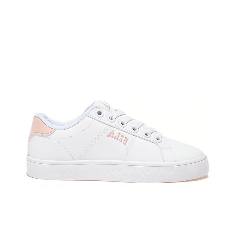 FILA Court Deluxe Anti Slip Wear Resistant Low Top Skateboard Shoes Unisex Pink White-1