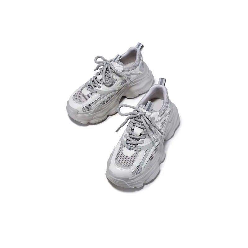 SELAIYA Slip Resistant Lightweight Height Increasing Low Top Chunky Sneakers Women's-8