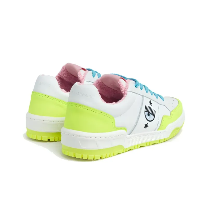 CHIARA FERRAGNI CF-1 Low-Top Stylish Skateboarding Shoes Women's White Yellow-3