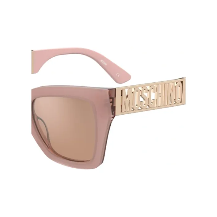 MOSCHINO Acetate Irregular Shape Sunglasses Women's Pink-2