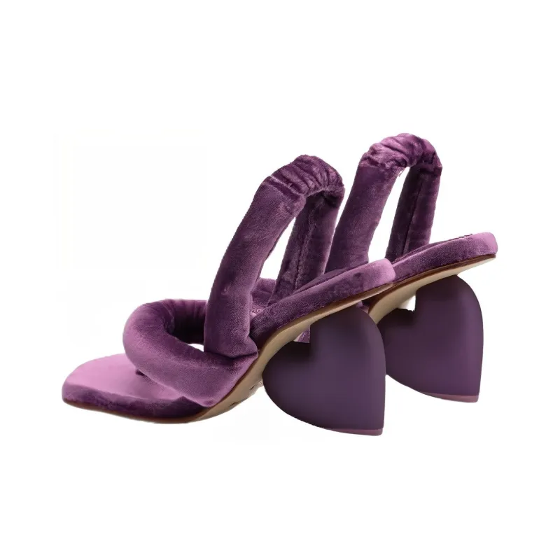 Yume Yume Love Heel 120mm Velvet Sandals-3