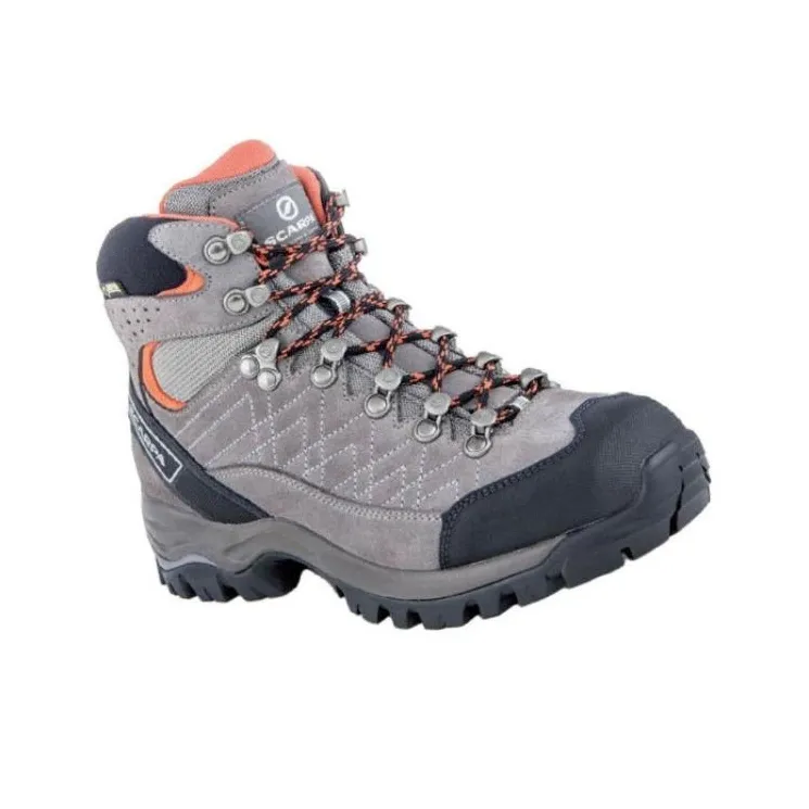 SCARPA Kailash GTX Cushioned Slip-Resistant High-Top Trekking Shoes Women's Gray Red-2