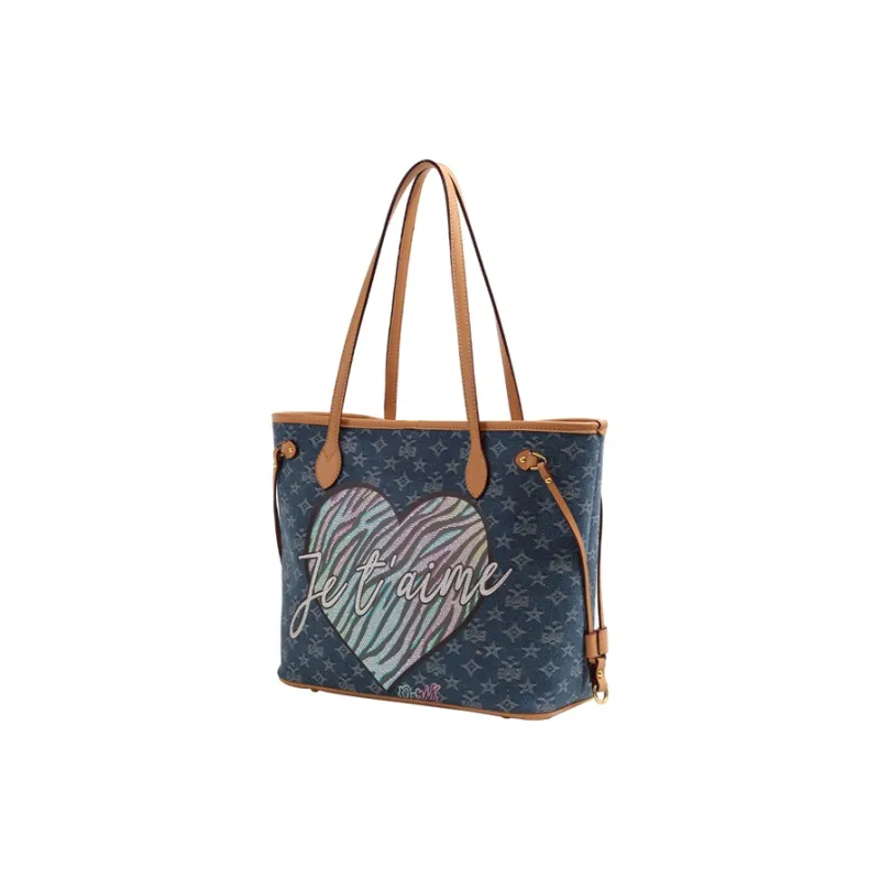 MISS GAIL Artificial Leather Shoulder Bag Regular Medium Size Women's Blue-2