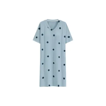 Mulong Family Nightgown Women's Blue