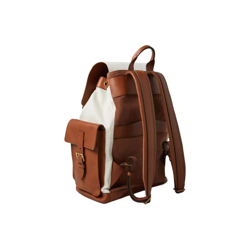 Brunello Cucinelli Logo-patch Leather Backpack-2