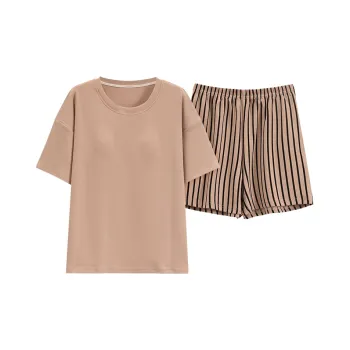 The Story Of The Flower Season Pajama Set Women's Tea Brown
