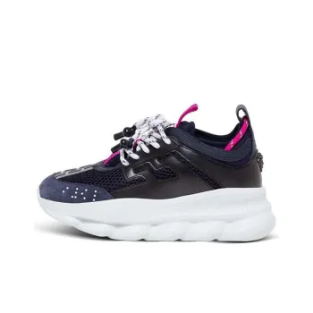 VERSACE Chain Reaction Platform Shoes Women's Black Blue