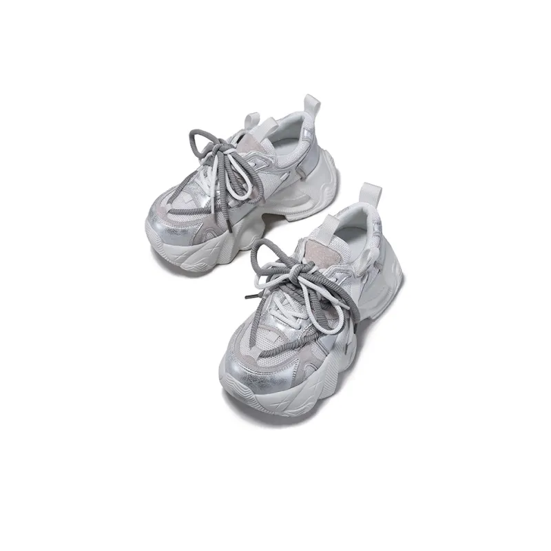 SELAIYA Anti Slip And Wear Resistant Height Increasing Low Top Chunky Sneakers Women's-8
