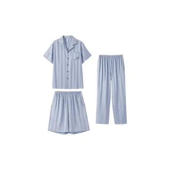 Aannsfam Pajama Set Men's Butterfly Blue