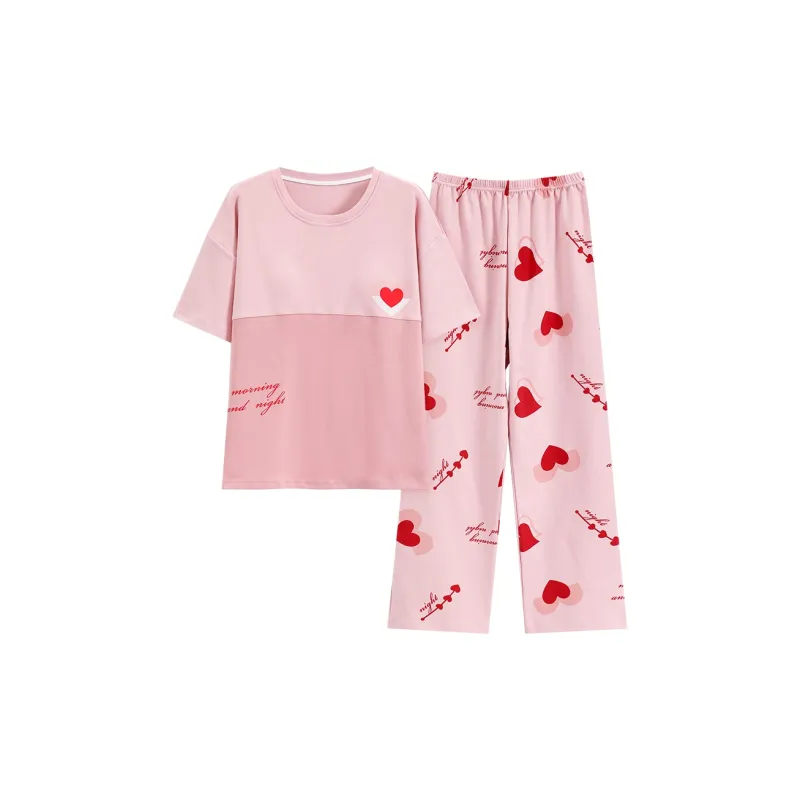 The Story Of The Flower Season Pajama Set Women's Pink-0