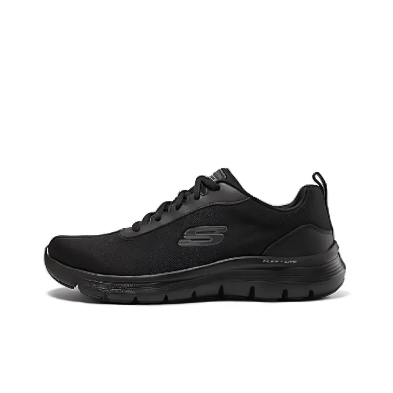 Skechers Anti Slip And Wear Resistant Breathable Low Top Casual Shoes Women's Black-0