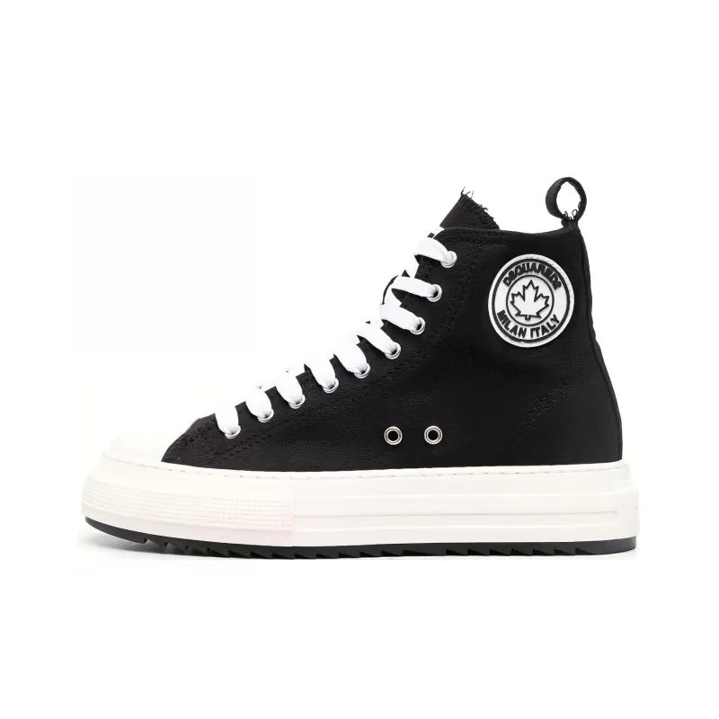DSQUARED 2 Logo Patch High-Top Platform Sneakers-0