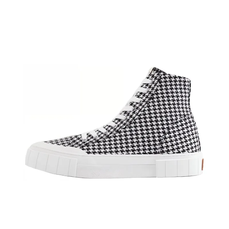 Good News High-Top Skateboard Shoes Men's Black White-0