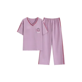 The Story Of The Flower Season Pajama Set Women's Light Purple