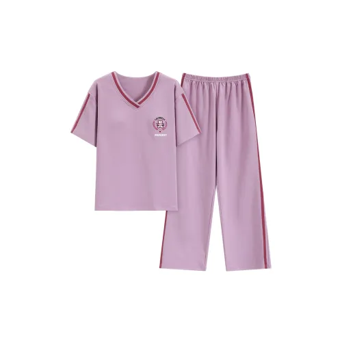 The Story Of The Flower Season Pajama Set Women's Light Purple