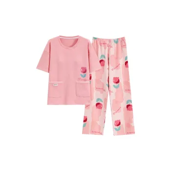 The Story Of The Flower Season Pajama Set Women's Pink