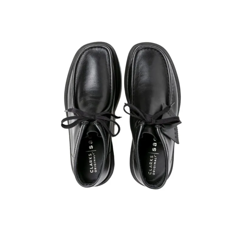 Sacai x Clarks Originals WALLABEE Casual Shoes Men's Black-2